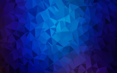 Dark BLUE vector low poly texture.