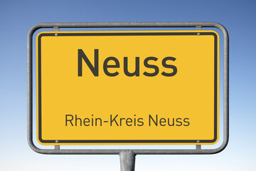Ortstafel Neuss, Rhein-Kreis Neuss, (Symbolbild)