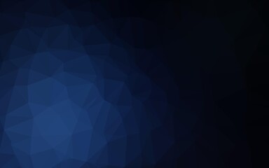 Fototapeta premium Dark BLUE vector low poly texture.