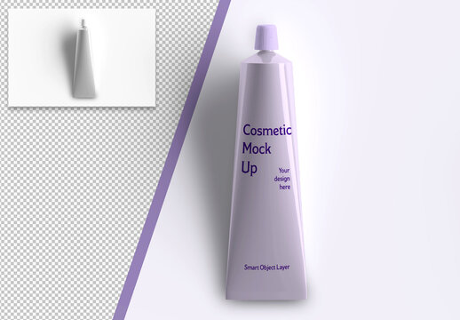 Mockup of a Cosmetic Bottle