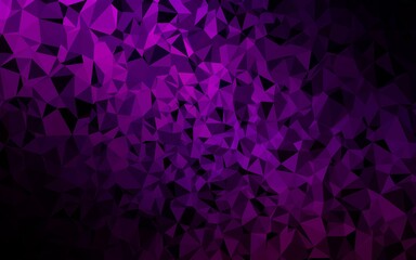 Fototapeta premium Dark Purple vector shining triangular template.