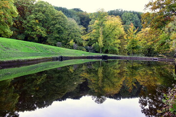 Solmsee auf dem Michaelsberg in Baden-Baden im Herbst