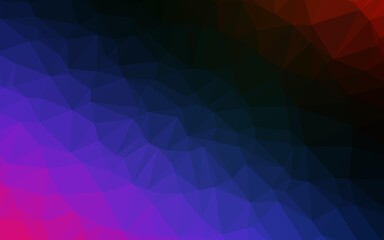 Dark Multicolor, Rainbow vector triangle mosaic cover.