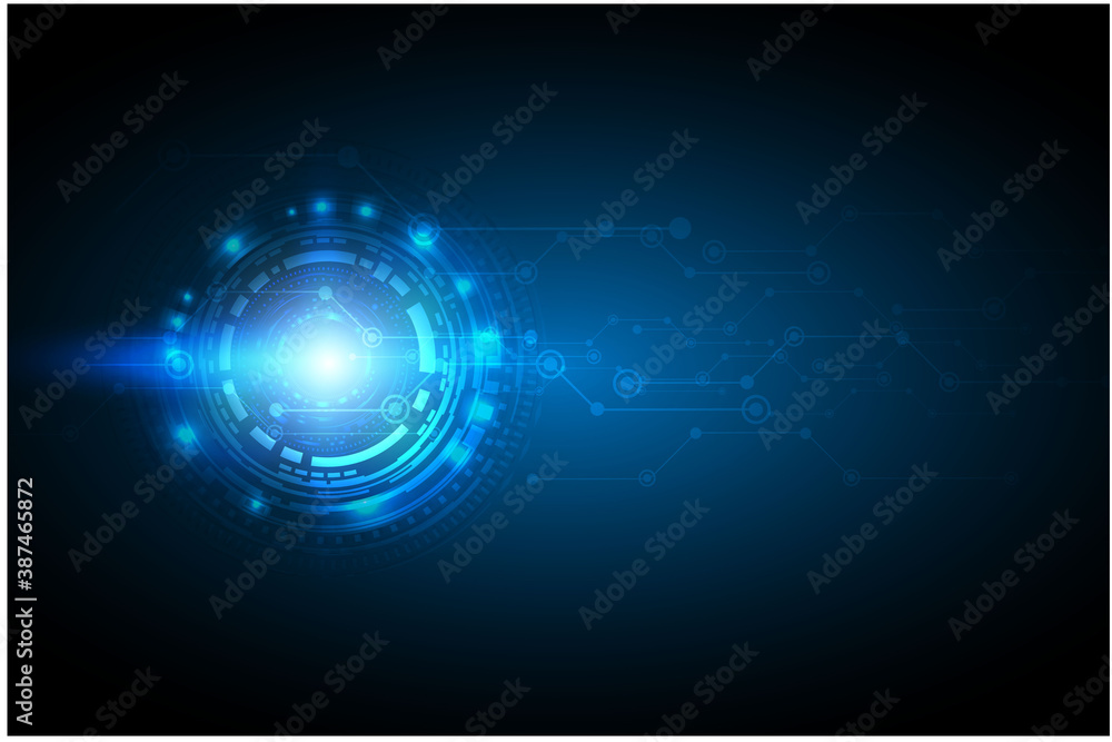 Poster futuristic and abstract background,head up display concept.vector eps 10 illustration.