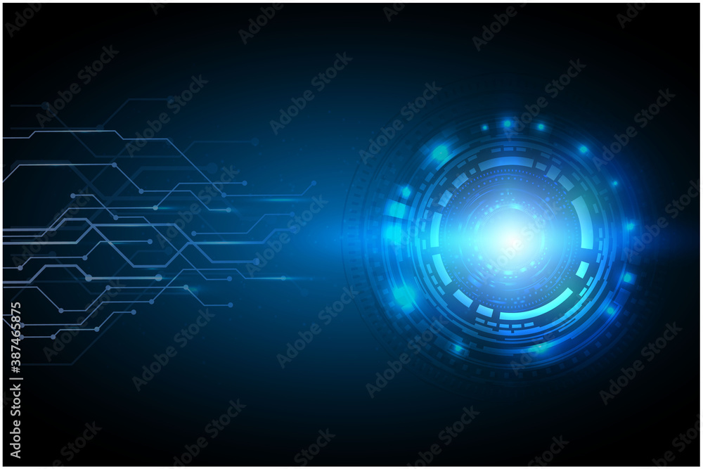 Poster futuristic and abstract background,head up display concept.vector eps 10 illustration.