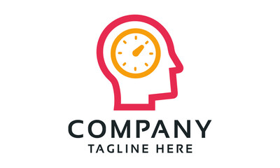 Mind Time Vector Logo Template