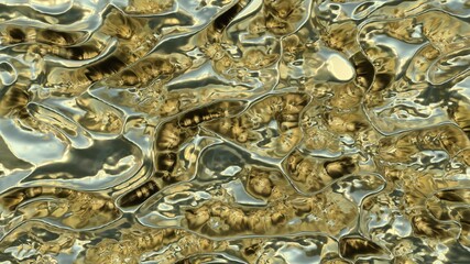 Metal background. Ripples. Tinfoil texture. Abstract metal. 3d illustration