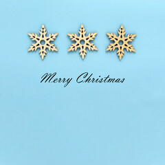 Creative concept holiday celebration photo of christmas tree toys balls decoration on blue background.