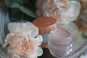 flesh-colored concealer with flowers
