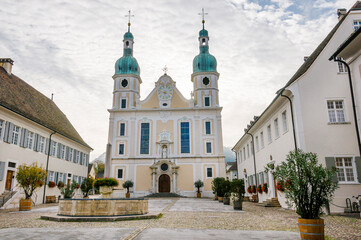 Arlesheim, Dom, Arlesheimer Dom, Domplatz, Brunnen, Spazierweg, Baselland, Herbst, Schweiz