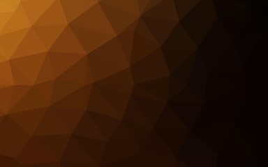 Dark Orange vector triangle mosaic template.