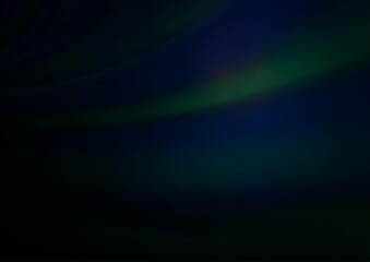 Dark BLUE vector glossy bokeh pattern.