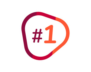 Obraz premium Number 1 image design, 1 logos