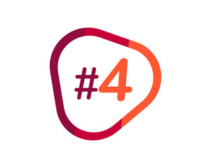 Number 4 image design, 4 logos
