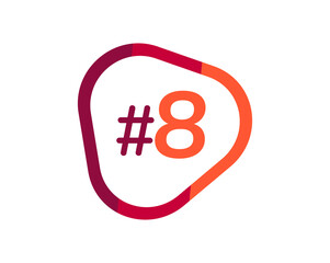 Number 8 image design, 8 logos