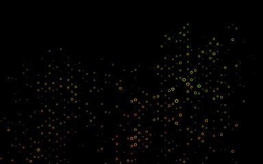 Dark Black vector template with circles.