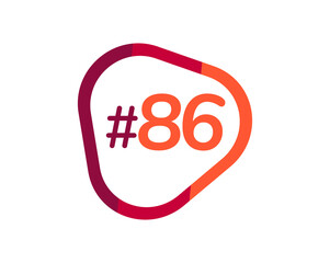 Number 86 image design, 86 logos