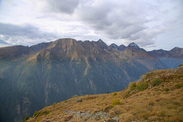 Panorama in the Austrian Alps high above Sankt Michael Lungau, Austria