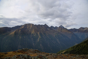 Panorama in the Austrian Alps high above Sankt Michael Lungau, Austria