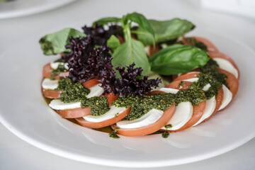 table setting, dish with vegetables