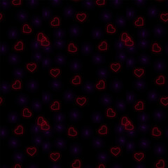 Neon Heart Pattern Photo
