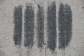 tire mark on concrete