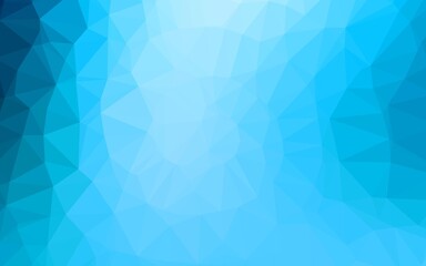 Light BLUE vector shining triangular background.