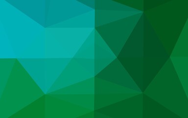 Light Blue, Green vector blurry triangle pattern.