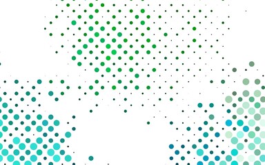 Light Blue, Green vector pattern with spheres.