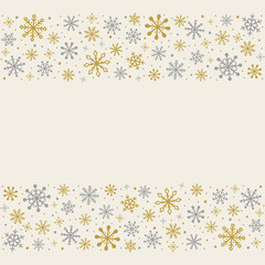 Christmas background with snowflakes. Xmas decoration. Vector