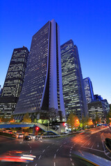 Fototapeta na wymiar 新宿高層ビルの夕景
