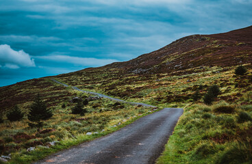 The beautiful scenery of beautiful landscape from the top of Slieve Gullion Forest Park. Photo was taken in Co Armagh, Northern Ireland.