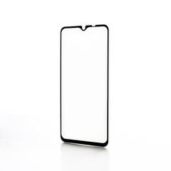 protective glass for a smartphone on a white background