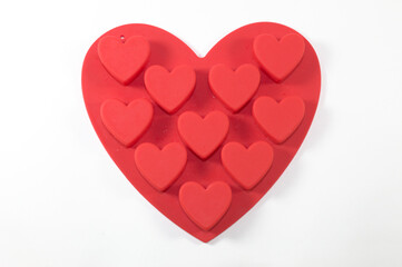 Silicone heart with white background