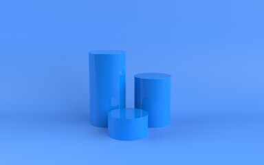 blue Abstract geometry shape background podium minimalist mock up scene 3d rendering