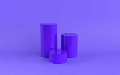 purple Abstract geometry shape background podium minimalist mock up scene 3d rendering