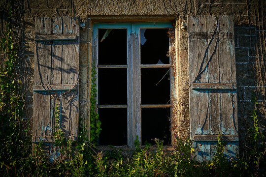 Fenster und Efeu