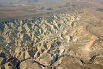 Aerial view of the Negev desert