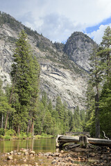 Merced river going through Yosemite National Park