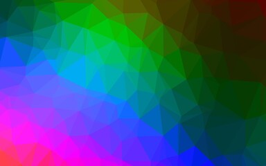 Obraz premium Dark Multicolor, Rainbow vector abstract polygonal texture.