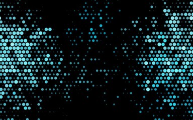 Dark BLUE vector background with bubbles.