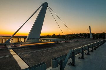 Bridge over the river “Dead Vistula” in Sobieszewo / Poland