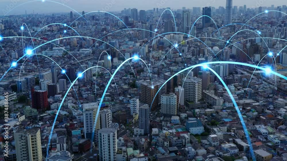 Poster 都市とネットワーク　スマートシティー 　iot　ict　デジタルトランスフォーメーション
