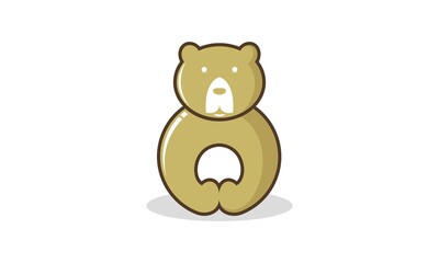 Bear cartoon illustration vector design