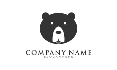 Bear head illustration vector logo