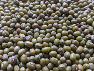 Green gram or mung beans, bokeh style photography