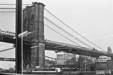 black and white old style street - bridge
