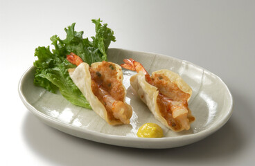 エビの生地巻き