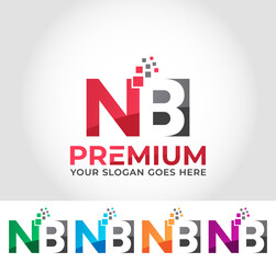NB Alphabet Logo Design Concept