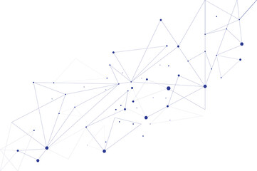 Network abstract connection isolated on white background. Network technology background with dots and lines. Ai background. Modern abstract concept. Ai vector, network technology